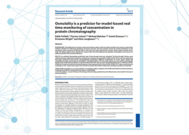 Osmolality as a predictor for model-based real-time monitoring of concentration in protein chromatography Card